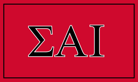 Sigma Alpha Iota Sorority Greek Letters Flag, Two-Color Design