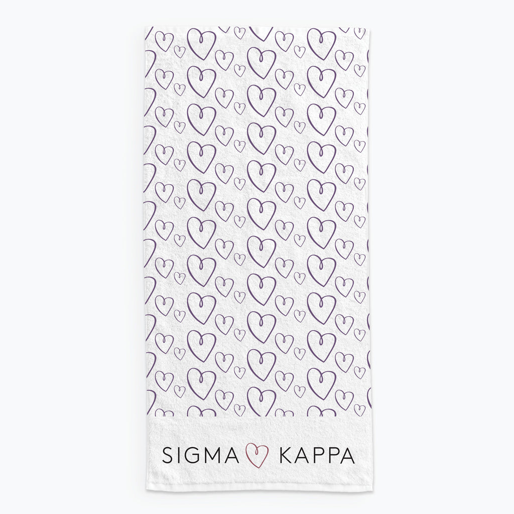 Sigma Kappa Beach Towel- Lightweight Brand Design