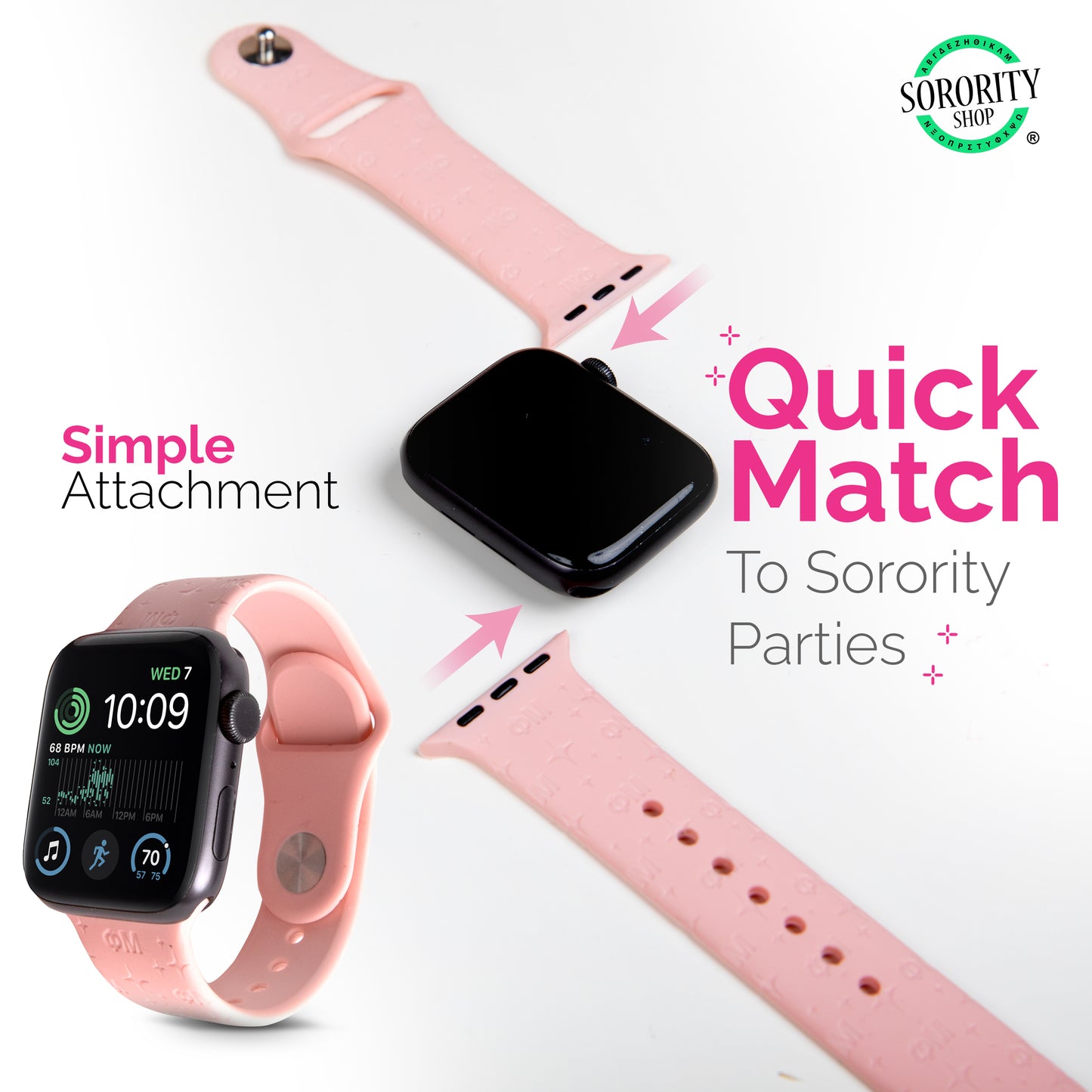 Kappa Delta Smart Watch Band, Compatible with Apple Watch