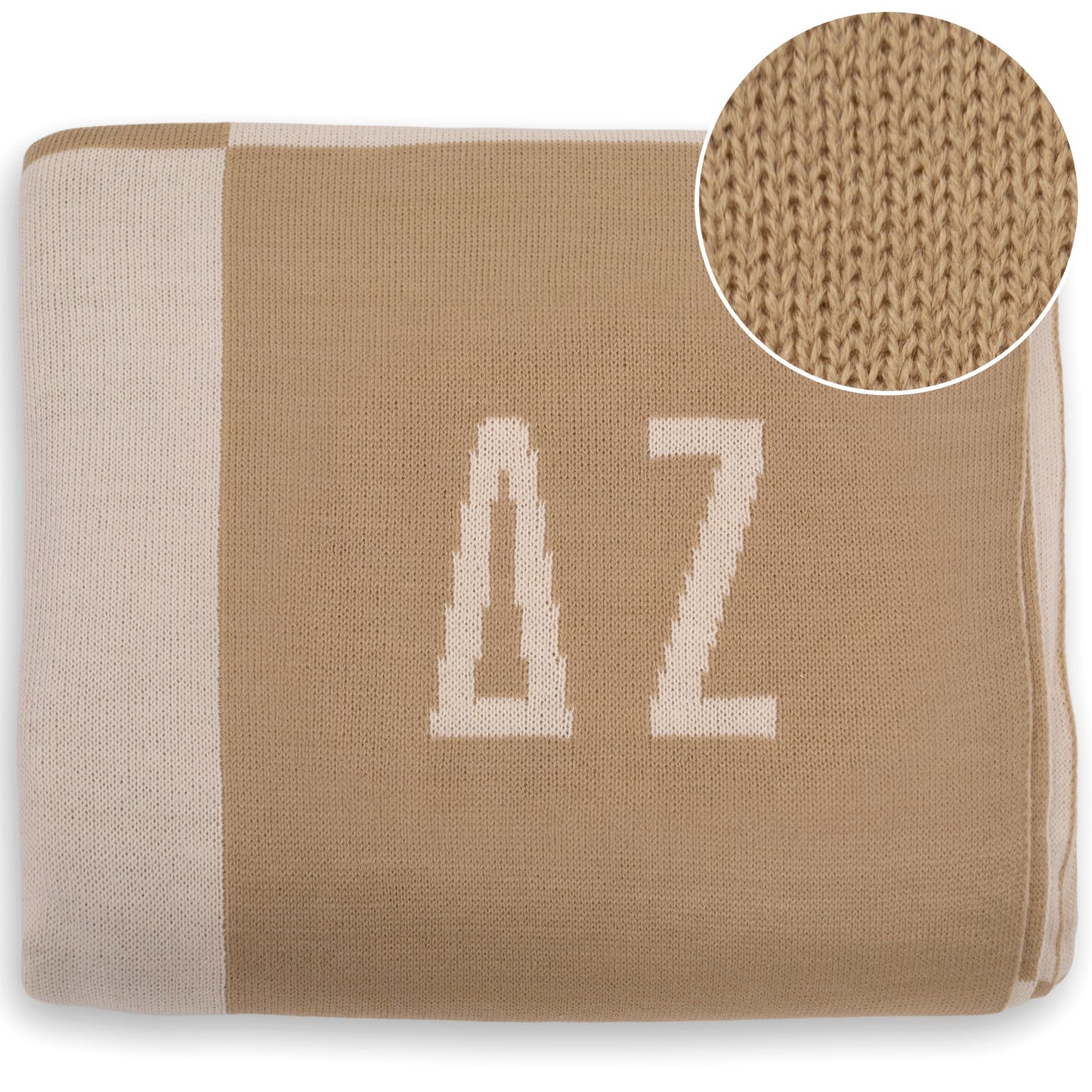 Delta Zeta Blanket - Acrylic Knit Checkered Blanket