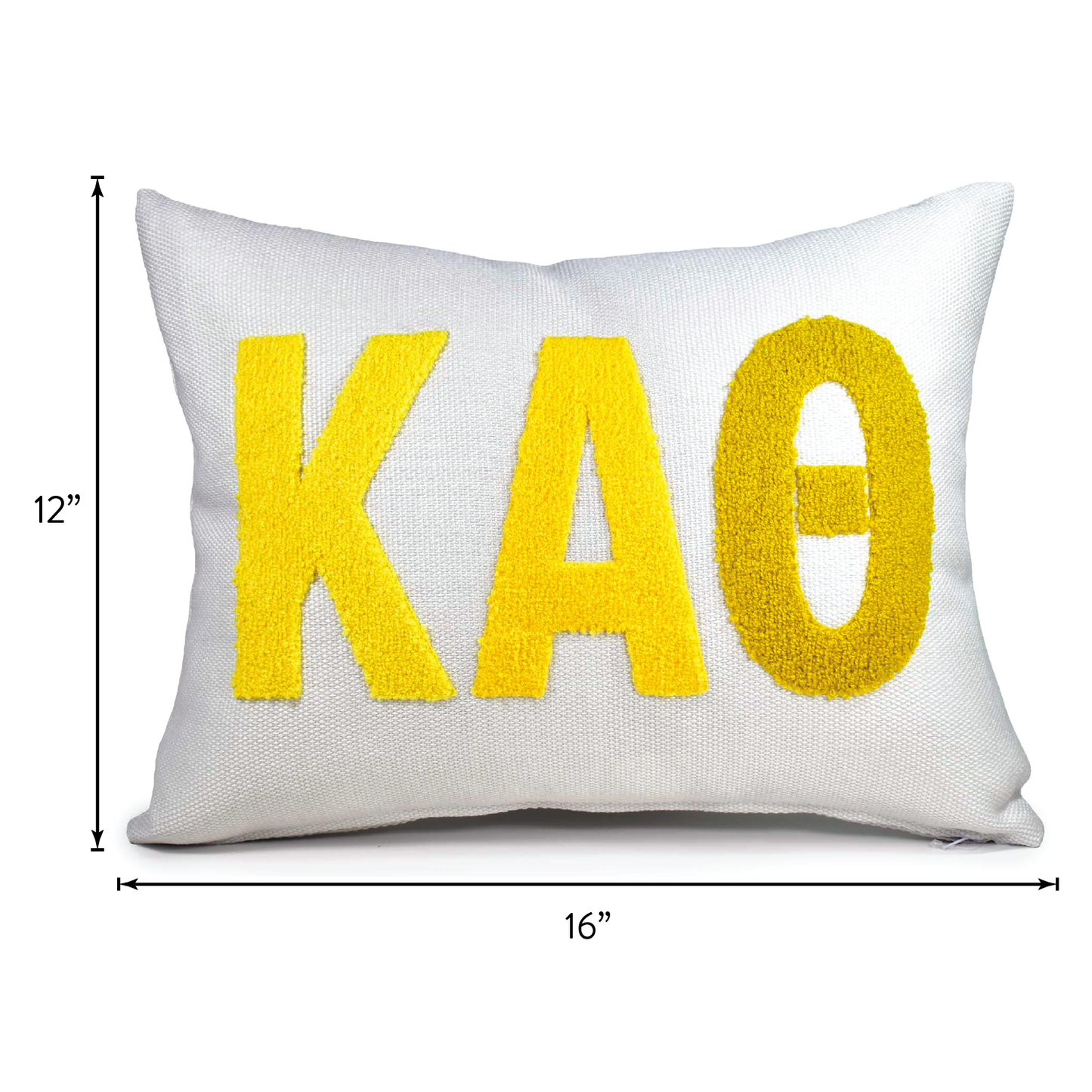 Kappa Alpha Theta Pillow – Embroidered Plush Greek Letters Design