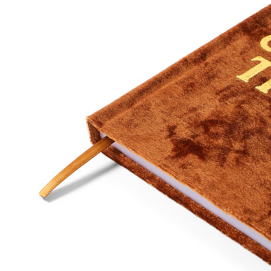 Phi Sigma Sigma Velvet Notebook with Gold Foil Imprint