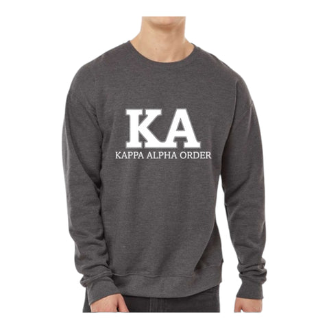 Kappa Alpha Sweatshirt- Crewneck Fraternity Varsity Letters Design