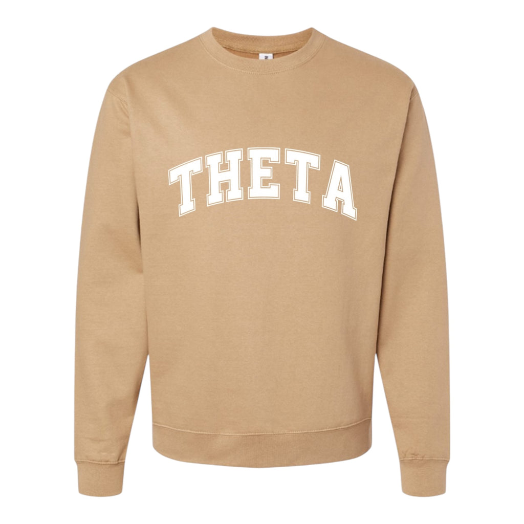 Kappa Alpha Theta Sweatshirt- Crewneck Varsity Letters Design