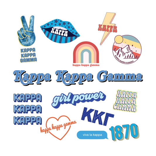 Kappa Kappa Gamma Girl Power Sticker Sheet