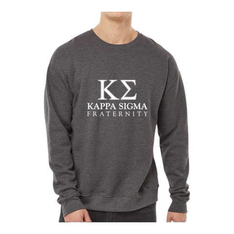 Kappa Sigma Sweatshirt- Crewneck Fraternity Varsity Letters Design