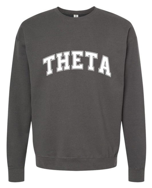 Kappa Alpha Theta Sweatshirt- Crewneck Varsity Letters Design