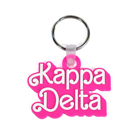 Kappa Delta Keychain- Retro Dolly Sorority Name Design