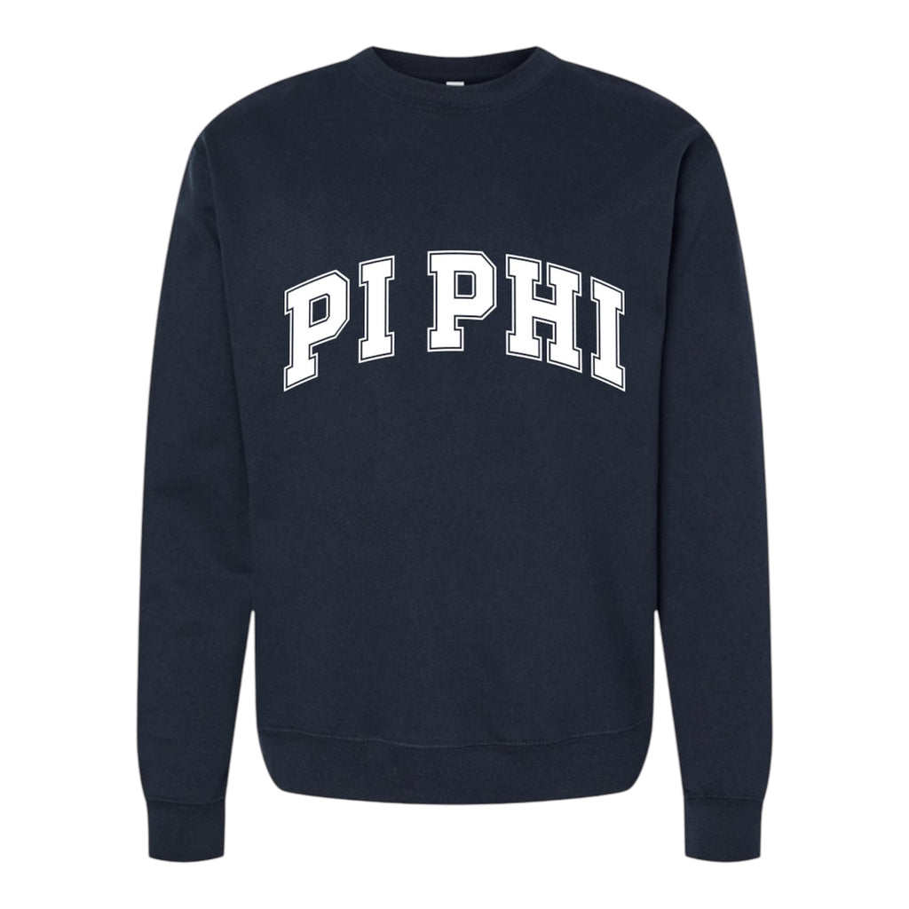 Pi Beta Phi Sweatshirt- Crewneck Varsity Letters Design