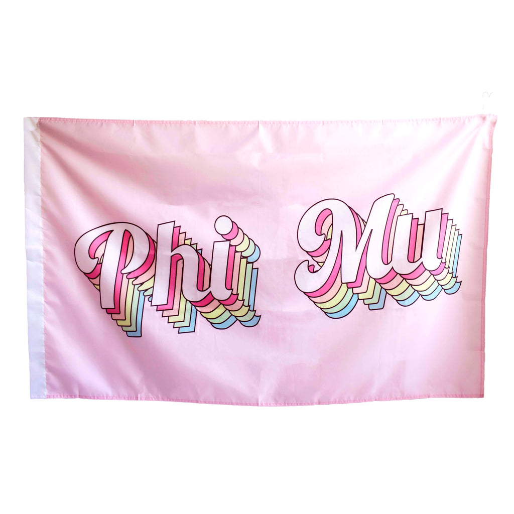 Phi Mu Retro Flag