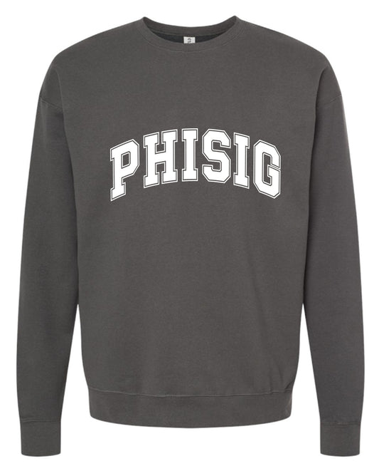 Phi Sigma Sigma Sweatshirt- Crewneck Varsity Letters Design