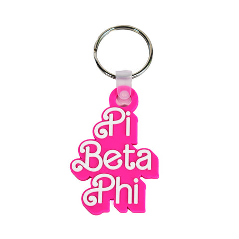 Pi Beta Phi Keychain- Retro Dolly Sorority Name Design