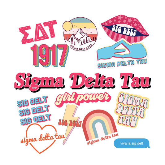 Sigma Delta Tau Girl Power Sticker Sheet