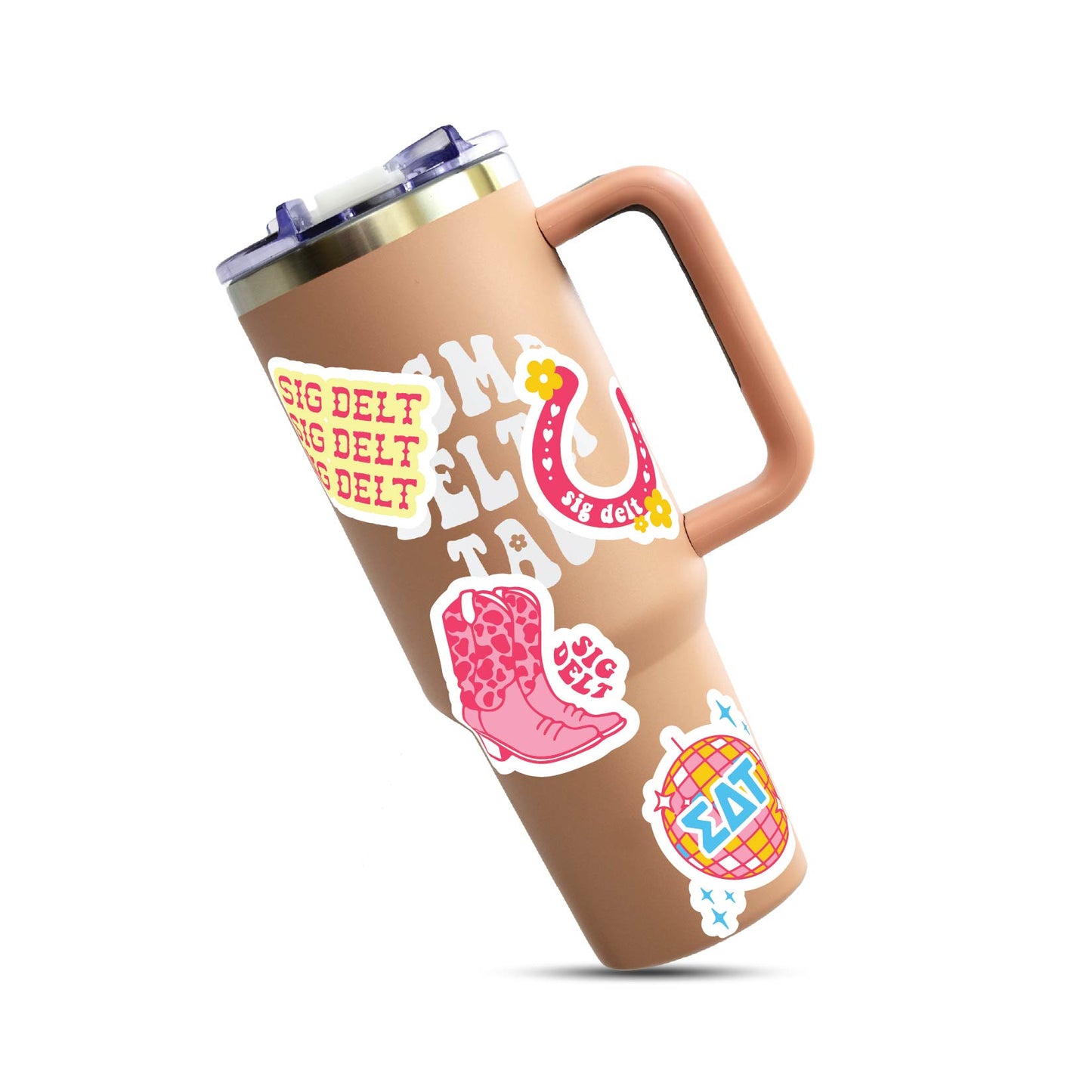 Sigma Delta Tau Sticker Sheet - Western Disco Design