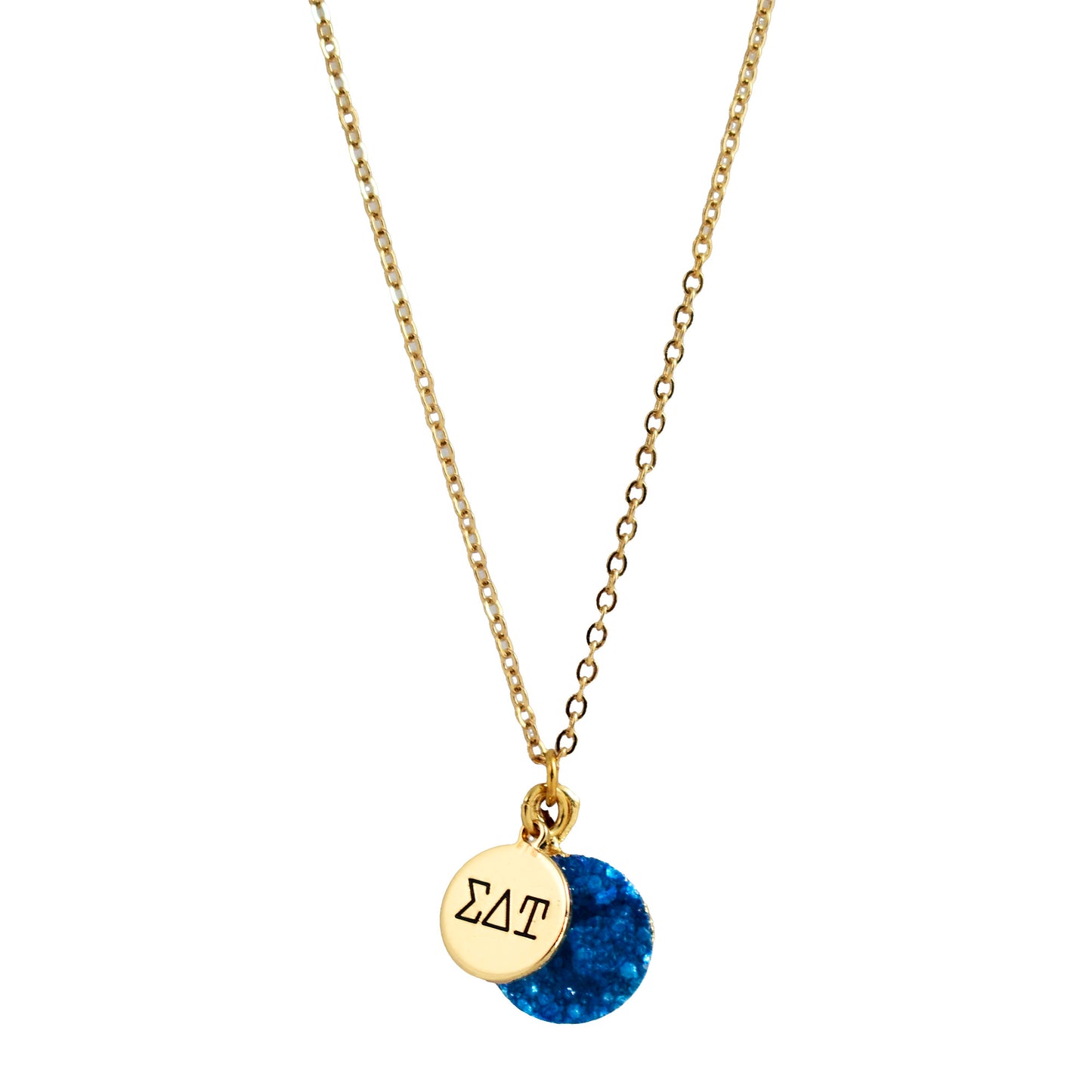 Sigma Delta Tau Sisterhood Druzy Necklace