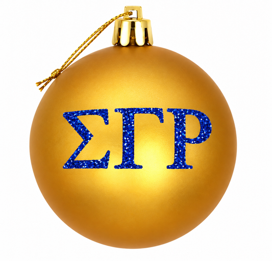 Sigma Gamma Rho Ornament- Glitter Ball Design
