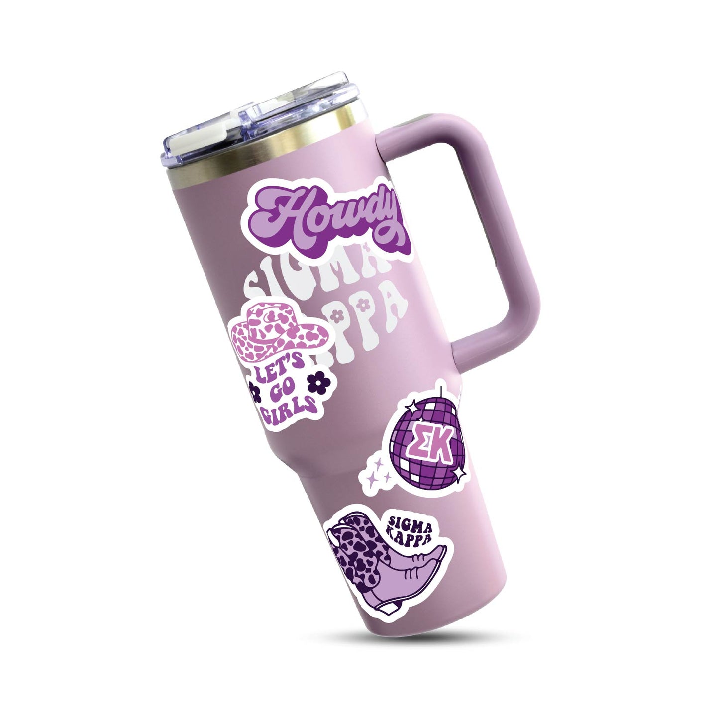 Sigma Kappa Sticker Sheet - Western Disco Design