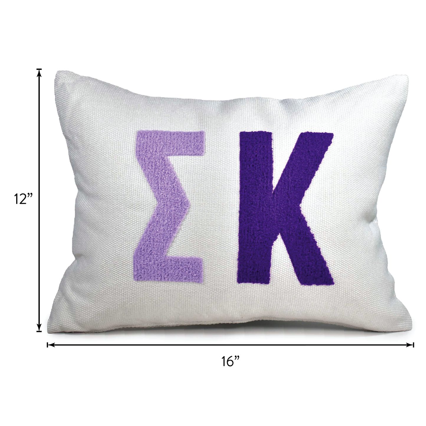 Sigma Kappa Pillow – Embroidered Plush Greek Letters Design