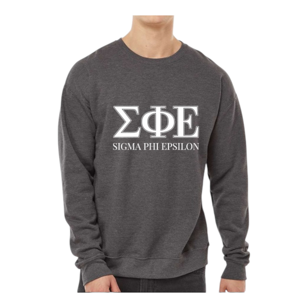 Sigma Phi Epsilon Sweatshirt- Crewneck Fraternity Varsity Letters Design