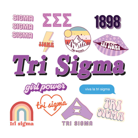Sigma Sigma Sigma Girl Power Sticker Sheet