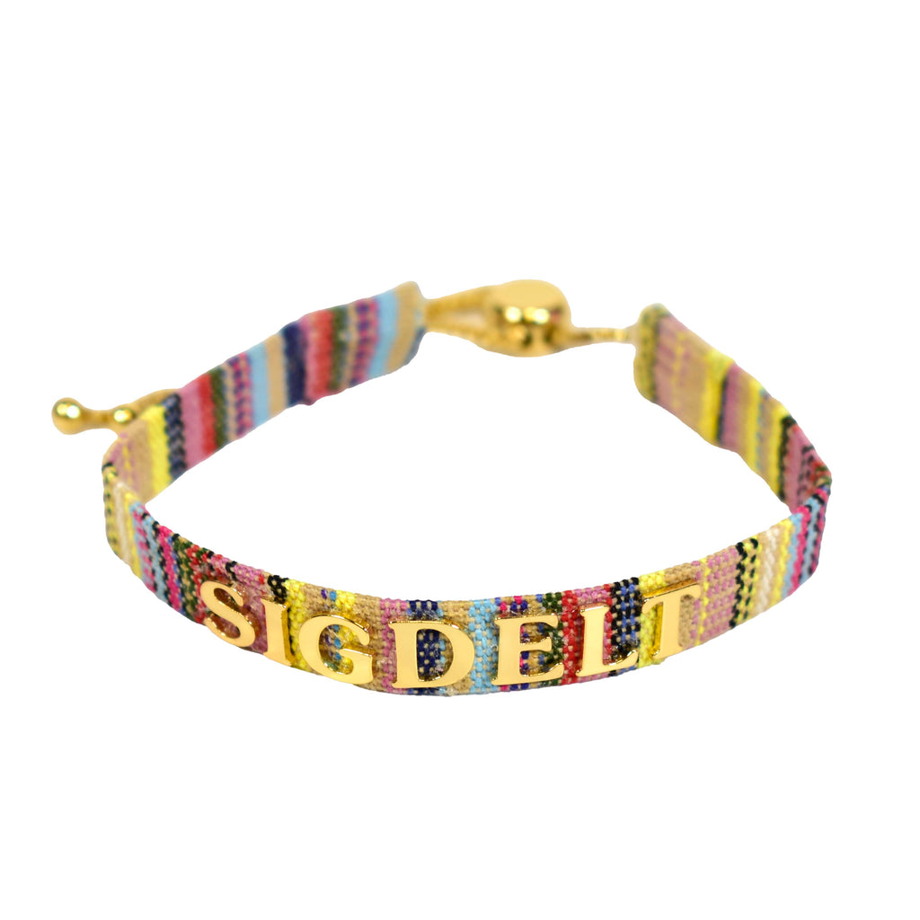 Sigma Delta Tau Woven Bracelet, Multi-Color Design