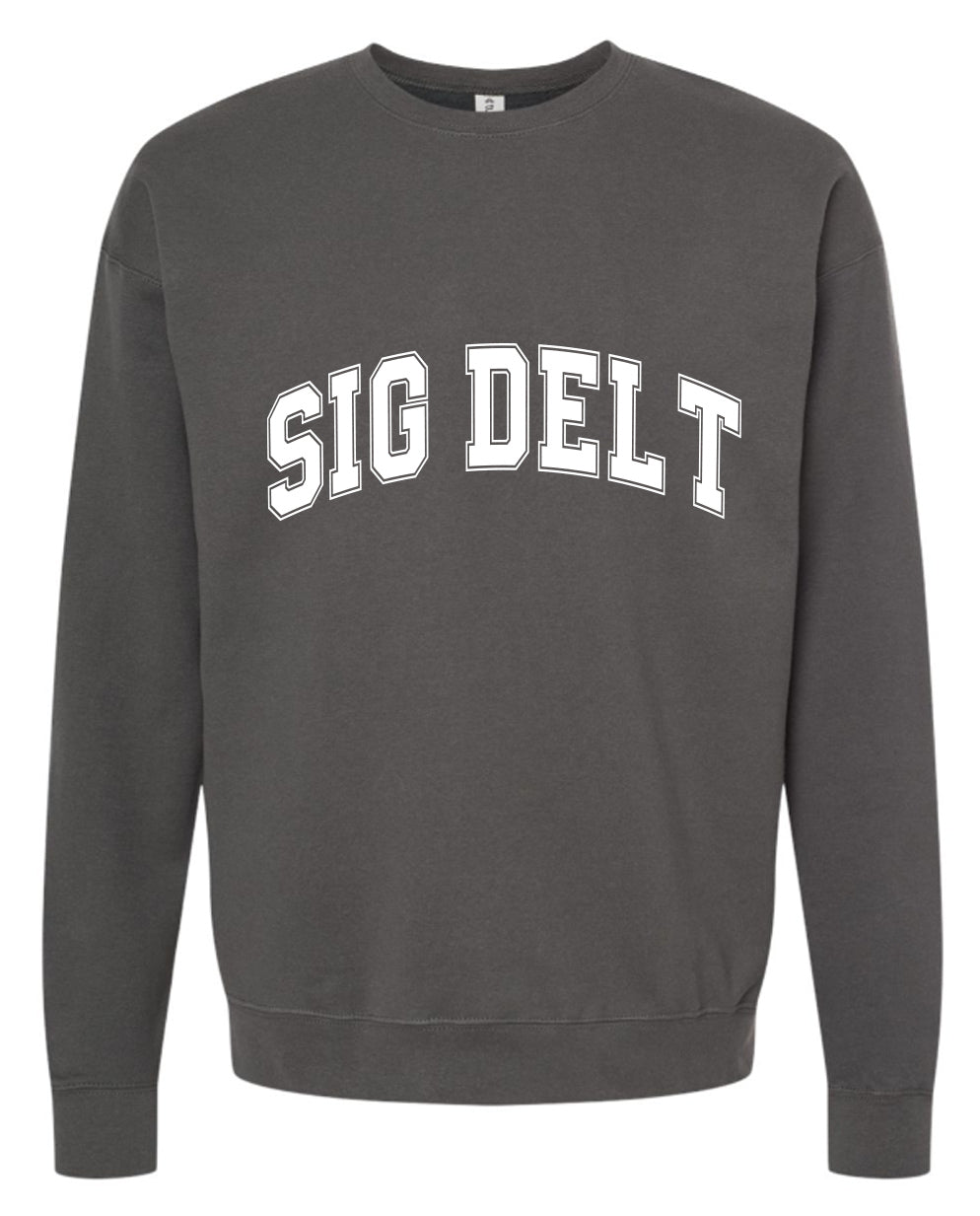 Sigma Delta Tau Sweatshirt- Crewneck Varsity Letters Design