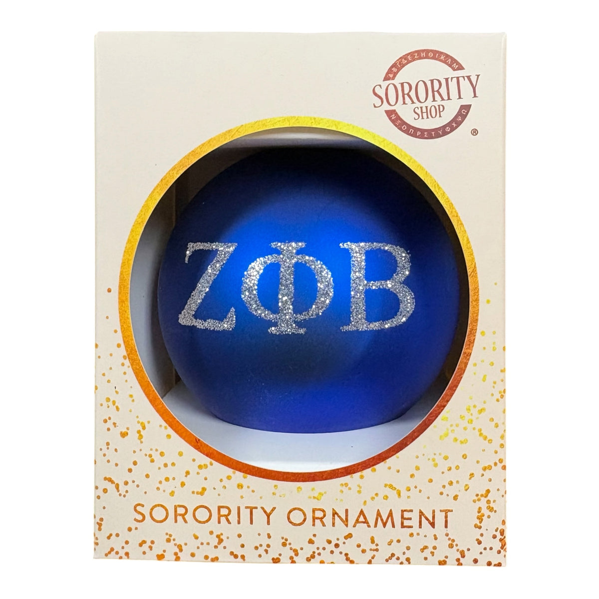 Zeta Phi Beta Ornament- Glitter Ball Design