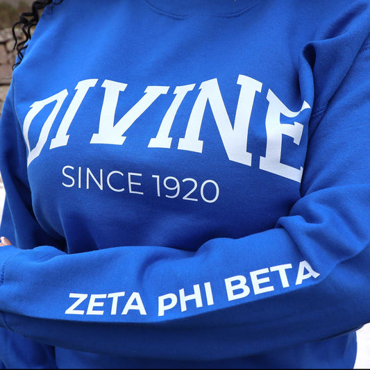 Zeta Phi Beta Sorority, Incorporated Sweatshirt- Divine and Sorority Name Design