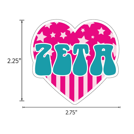 Zeta Tau Alpha Girl Power Sticker Sheet