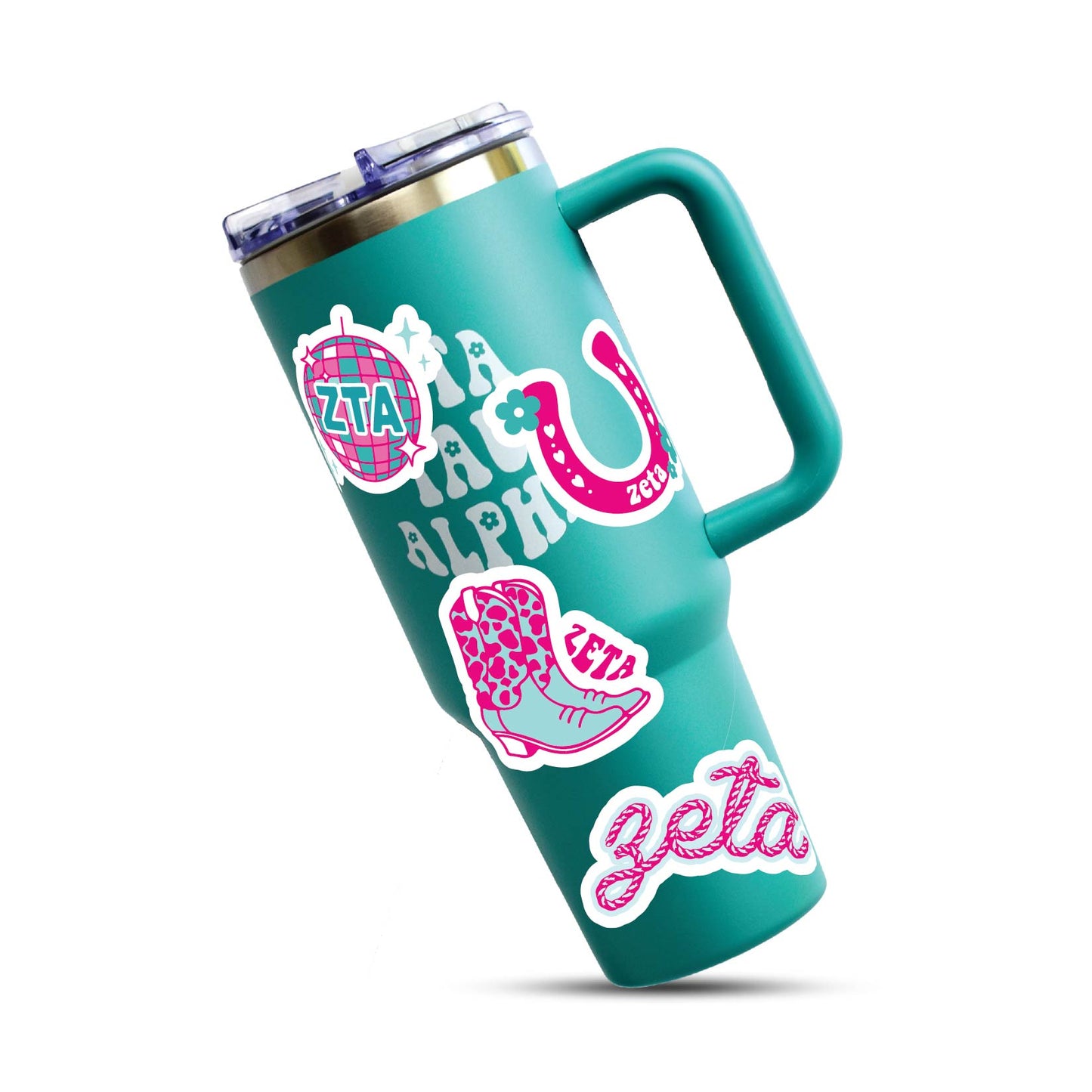 Zeta Tau Alpha Sticker Sheet - Western Disco Design