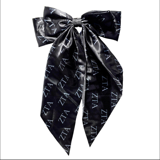 Zeta Tau Alpha Greek Letters Hair Bow