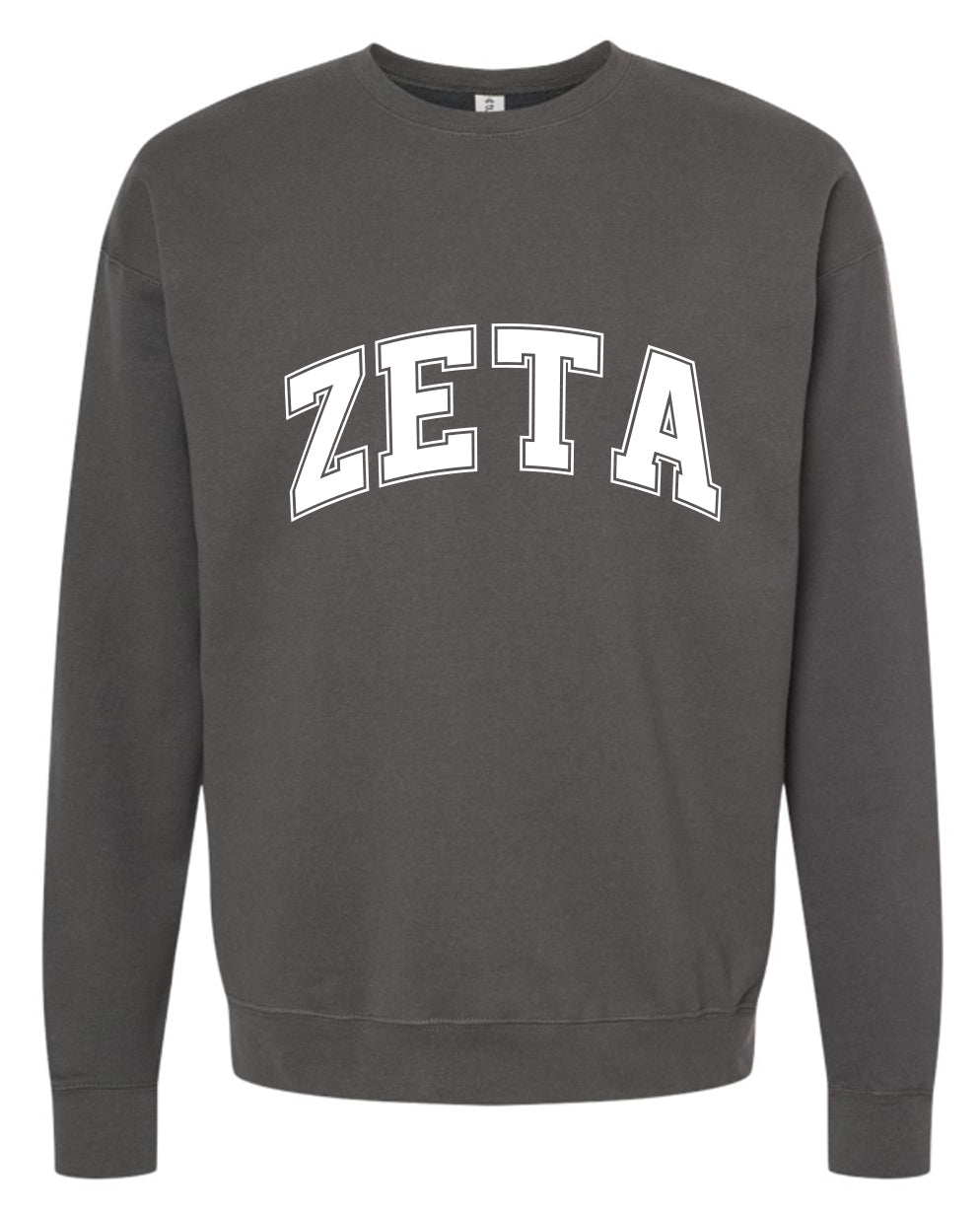 Zeta Tau Alpha Sweatshirt- Crewneck Varsity Letters Design