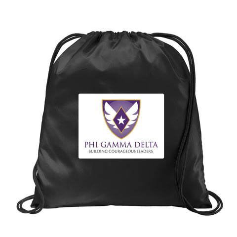 Phi Gamma Delta Fraternity Drawstring Backpack, Black