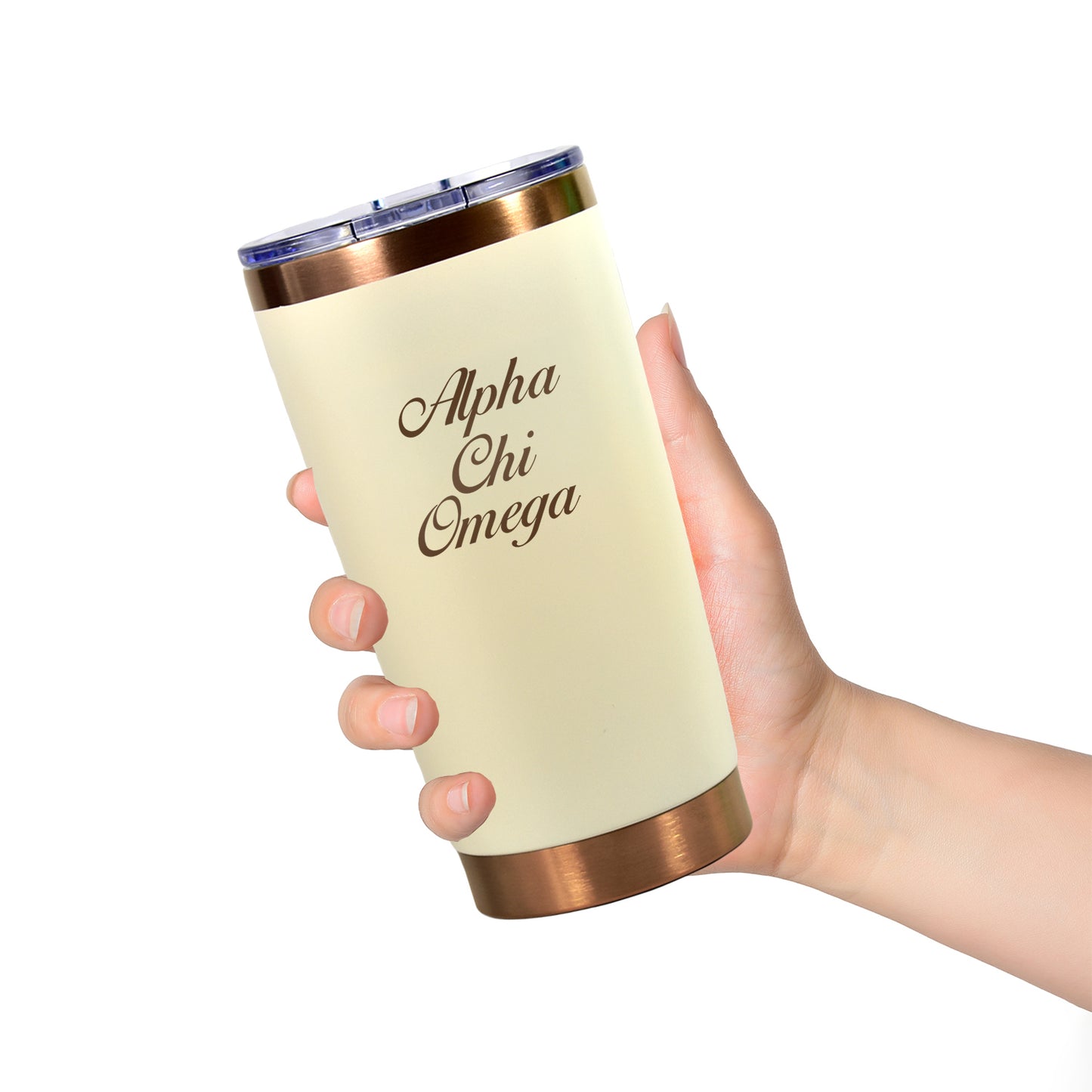 Alpha Chi Omega 20 oz. Insulated Tumbler with Sorority Name