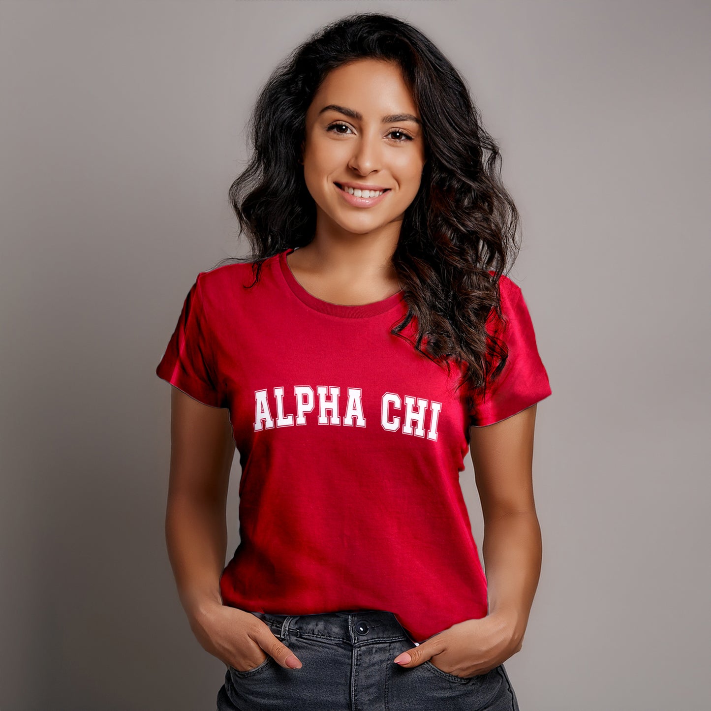 Alpha Chi Omega Sorority T-Shirt- Varsity Design