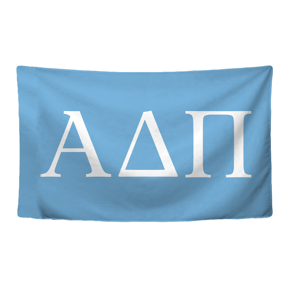 Alpha Delta Pi Sorority Greek Letters Flag, Two-Color Design