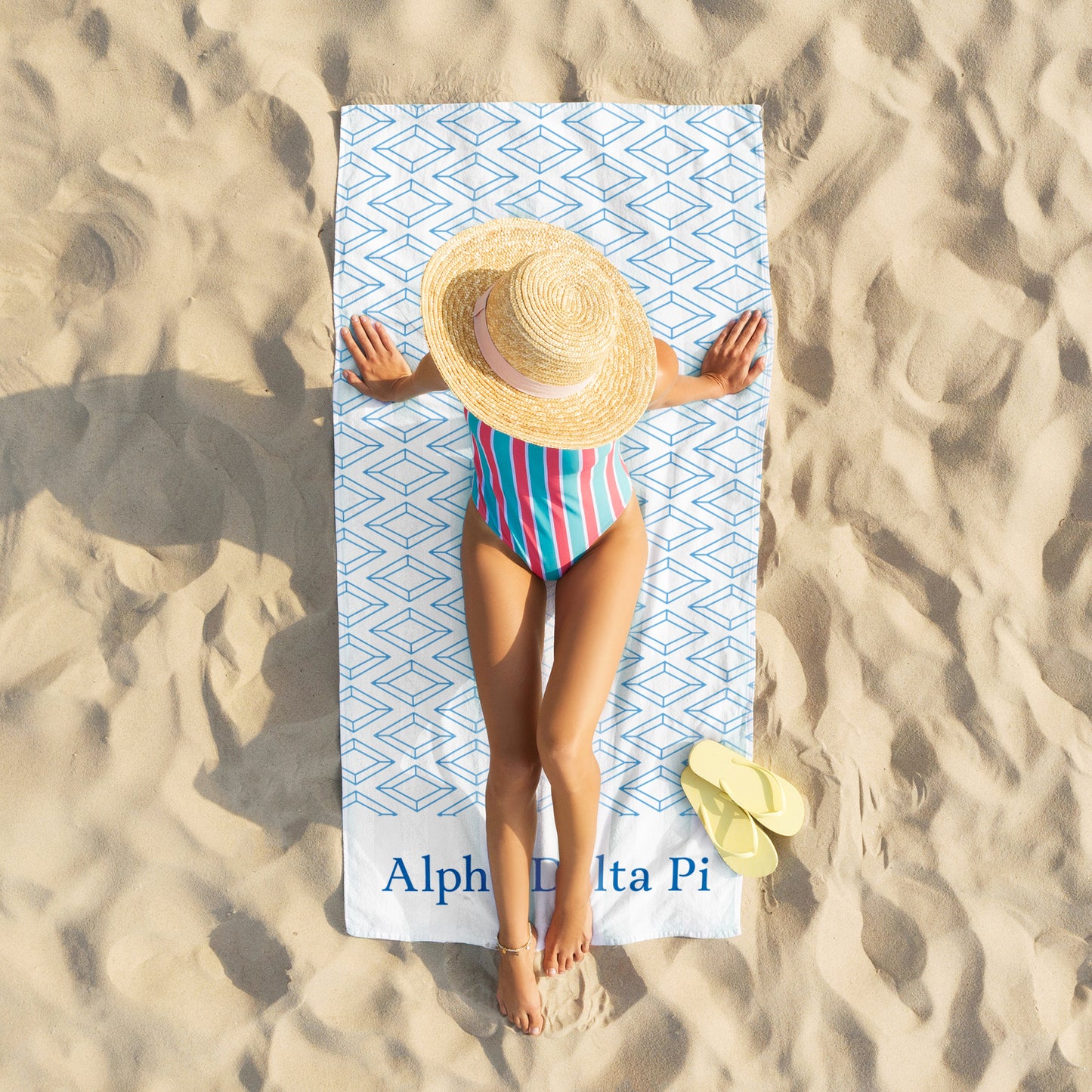 Alpha Delta Pi Beach Towel- Lightweight Brand Design
