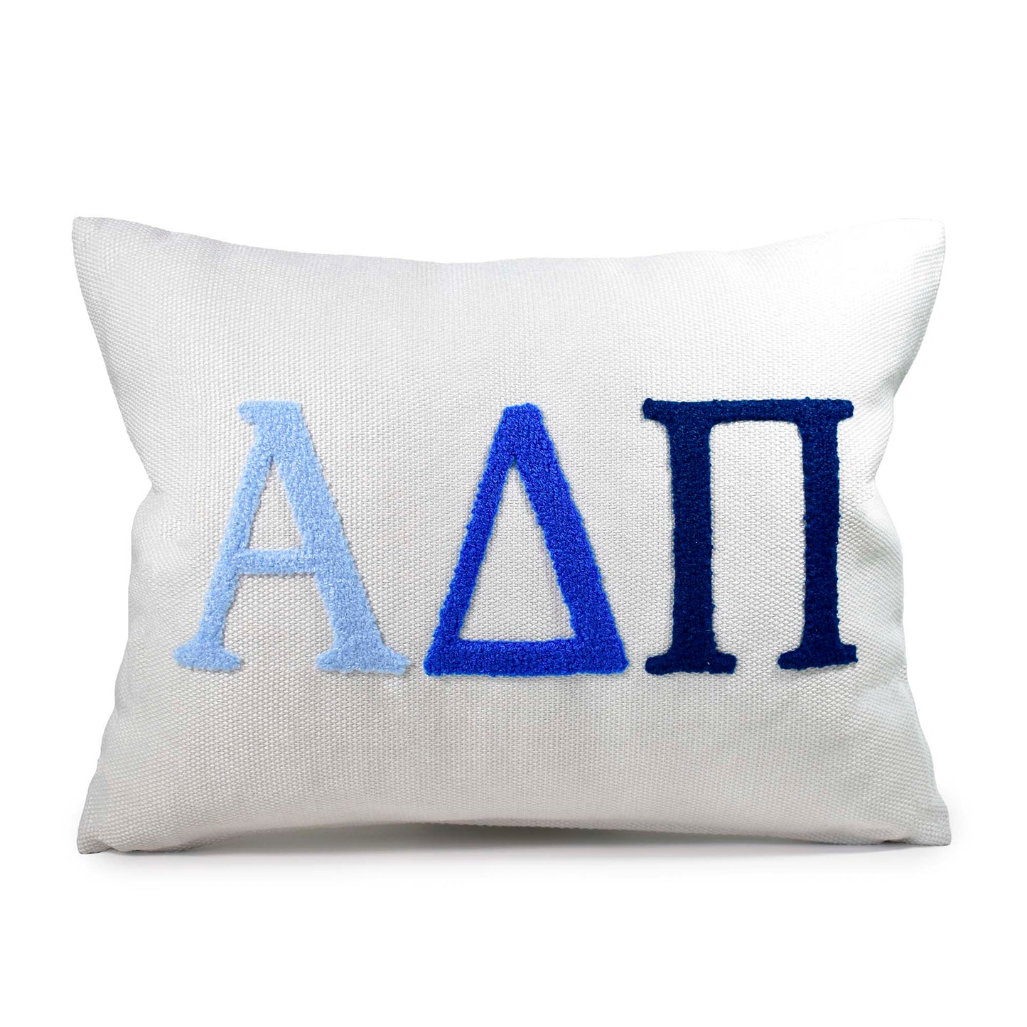 Alpha Delta Pi Pillow – Embroidered Plush Greek Letters Design