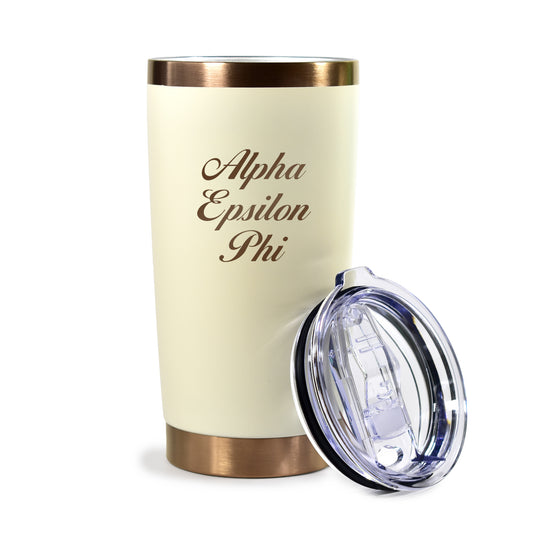 Alpha Epsilon Phi 20 oz. Insulated Tumbler with Sorority Name
