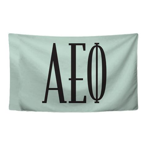 Alpha Epsilon Phi Sorority Greek Letters Flag, Two-Color Design