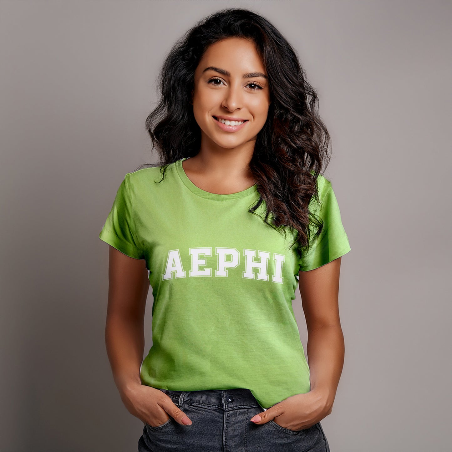 Alpha Epsilon Phi Sorority T-Shirt- Varsity Design