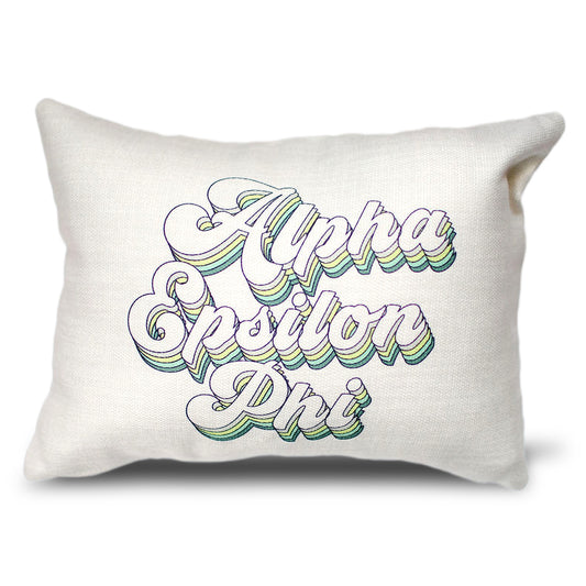 Alpha Epsilon Phi Retro Throw Pillow