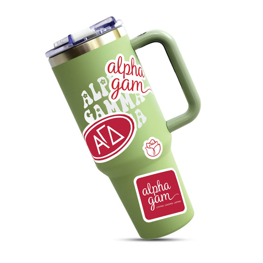 Alpha Gamma Delta Sorority Brand Focus Sticker Sheet