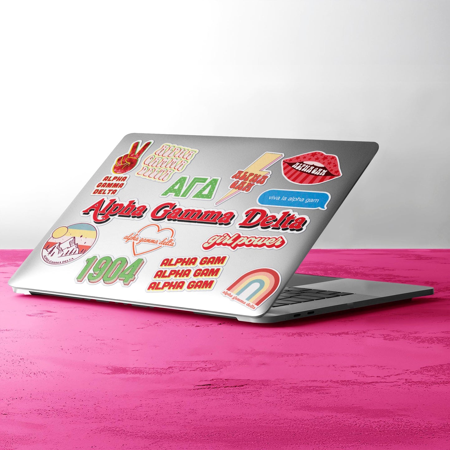 Alpha Gamma Delta Girl Power Sticker Sheet