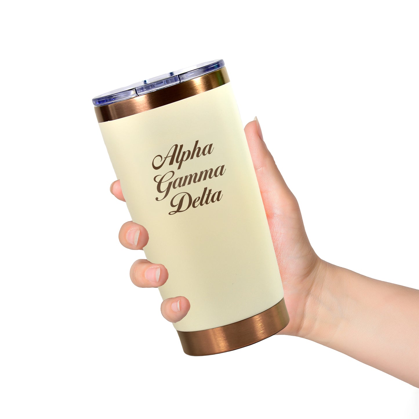 Alpha Gamma Delta 20 oz. Insulated Tumbler with Sorority Name