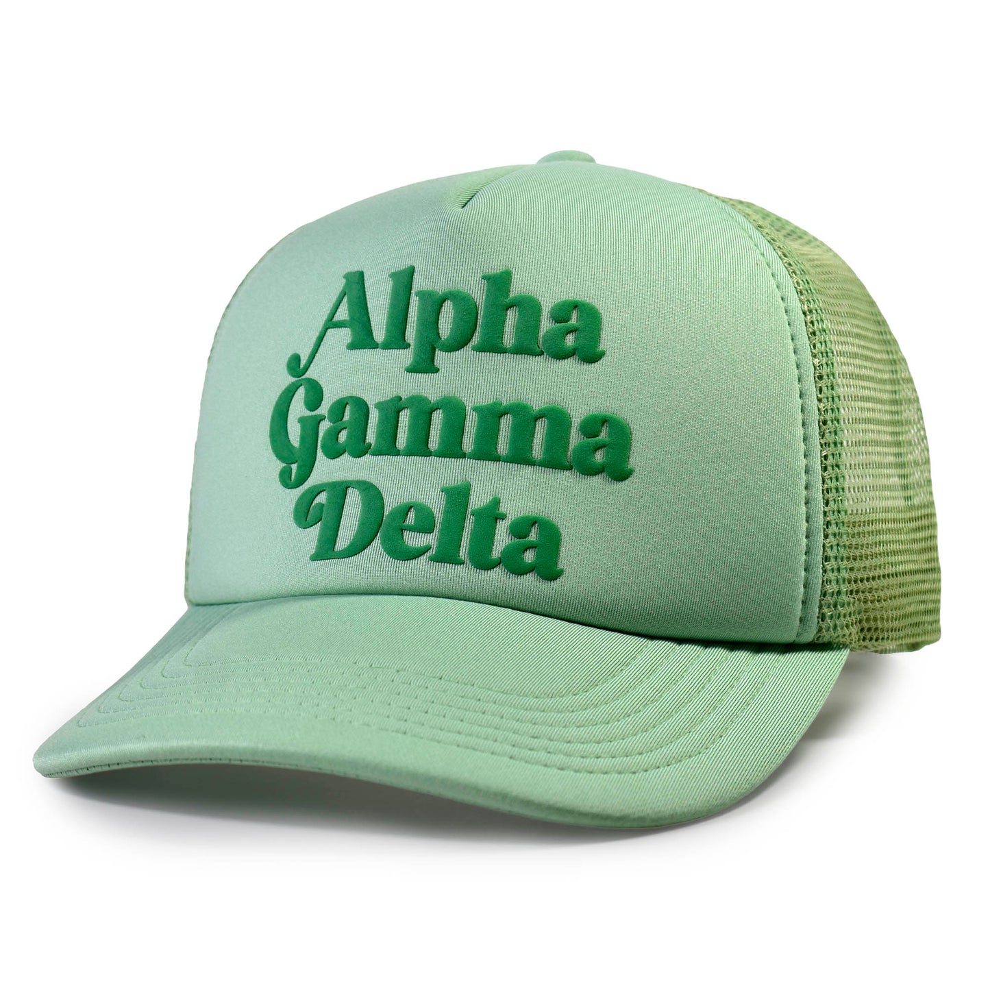 Alpha Gamma Delta Baseball Cap, Mesh Trucker-Style Hat