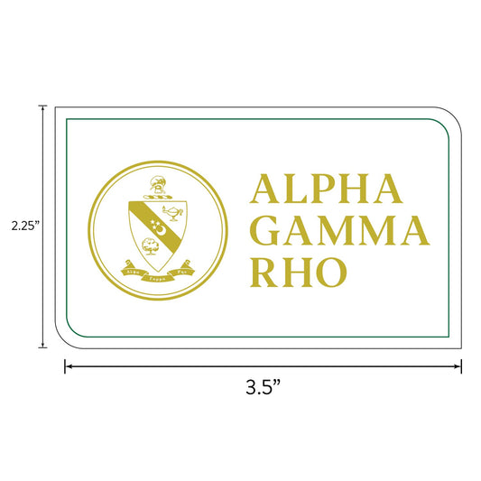 Alpha Gamma Rho Fraternity Sticker Sheet- Brand Focus