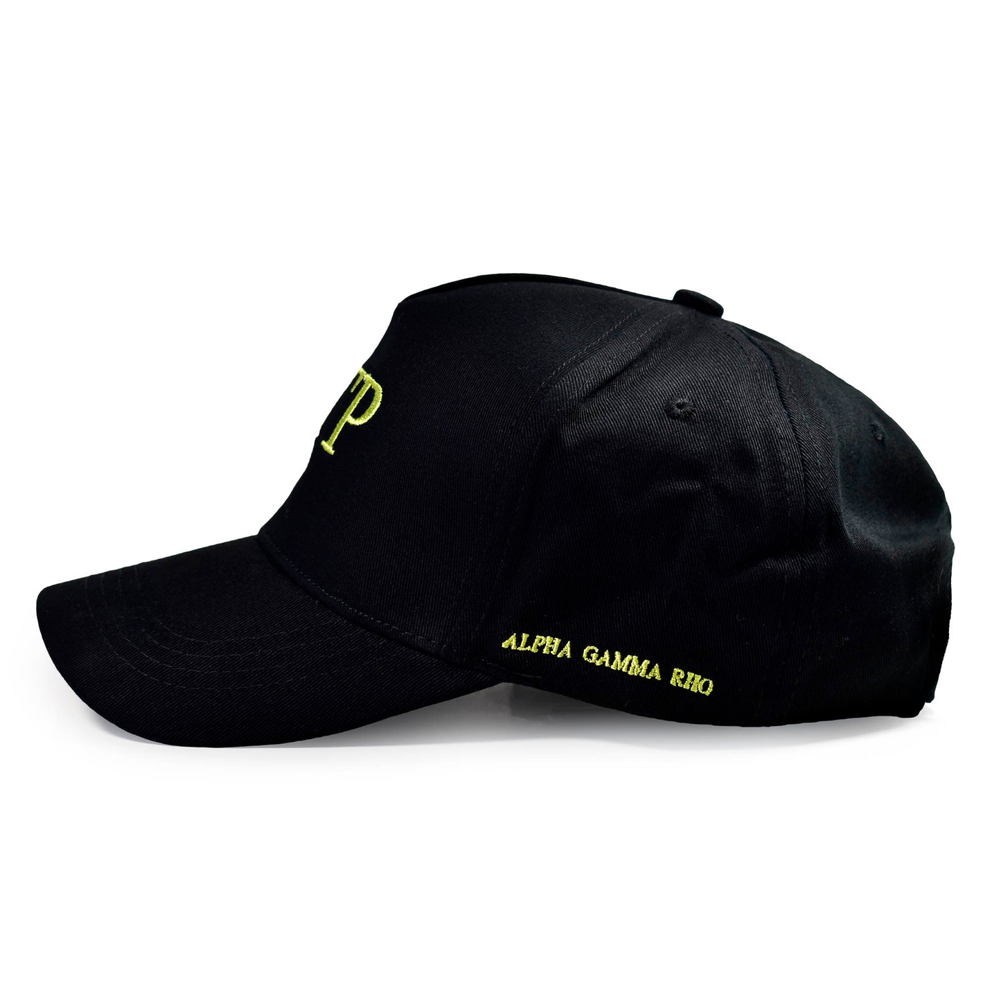 Alpha Gamma Rho Fraternity Baseball Cap- Brushed Cotton 5-Panel Black Hat