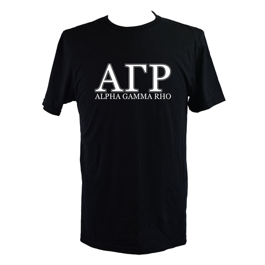 Alpha Gamma Rho Fraternity T-Shirt- Varsity Greek Letters Design
