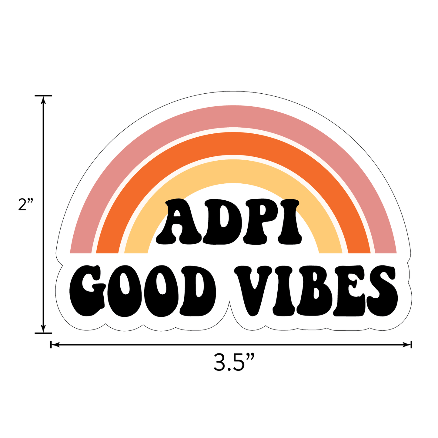 Alpha Delta Pi Retro Sticker Sheet